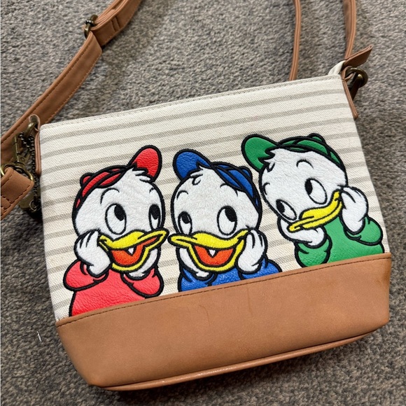 Rare Loungefly Disney Parks Duck Tales Huey Dewey and Louie CrossBody Bag - Picture 2 of 7
